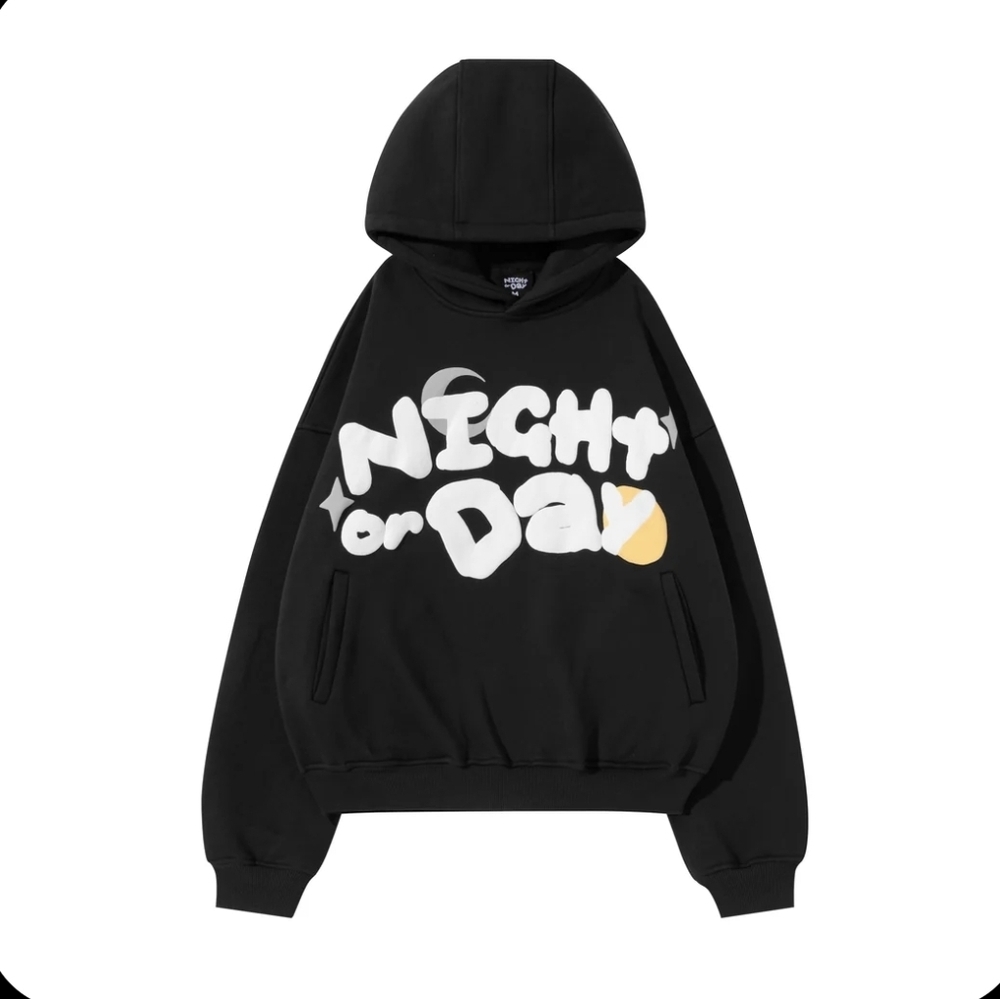 Night Or Day Hoodie Black